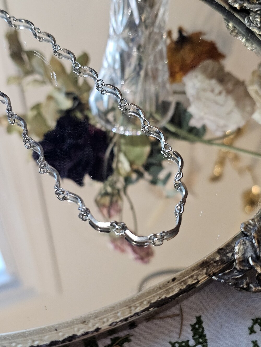 Vintage Silver-Link Women's Necklace